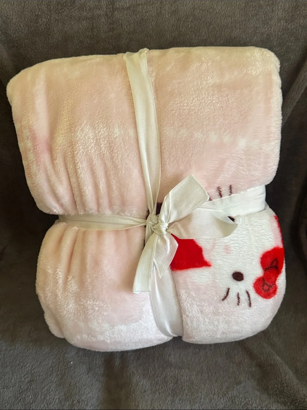 Sanrio Hello Kitty Pink Holiday Ornament Silk Touch Throw Blanket